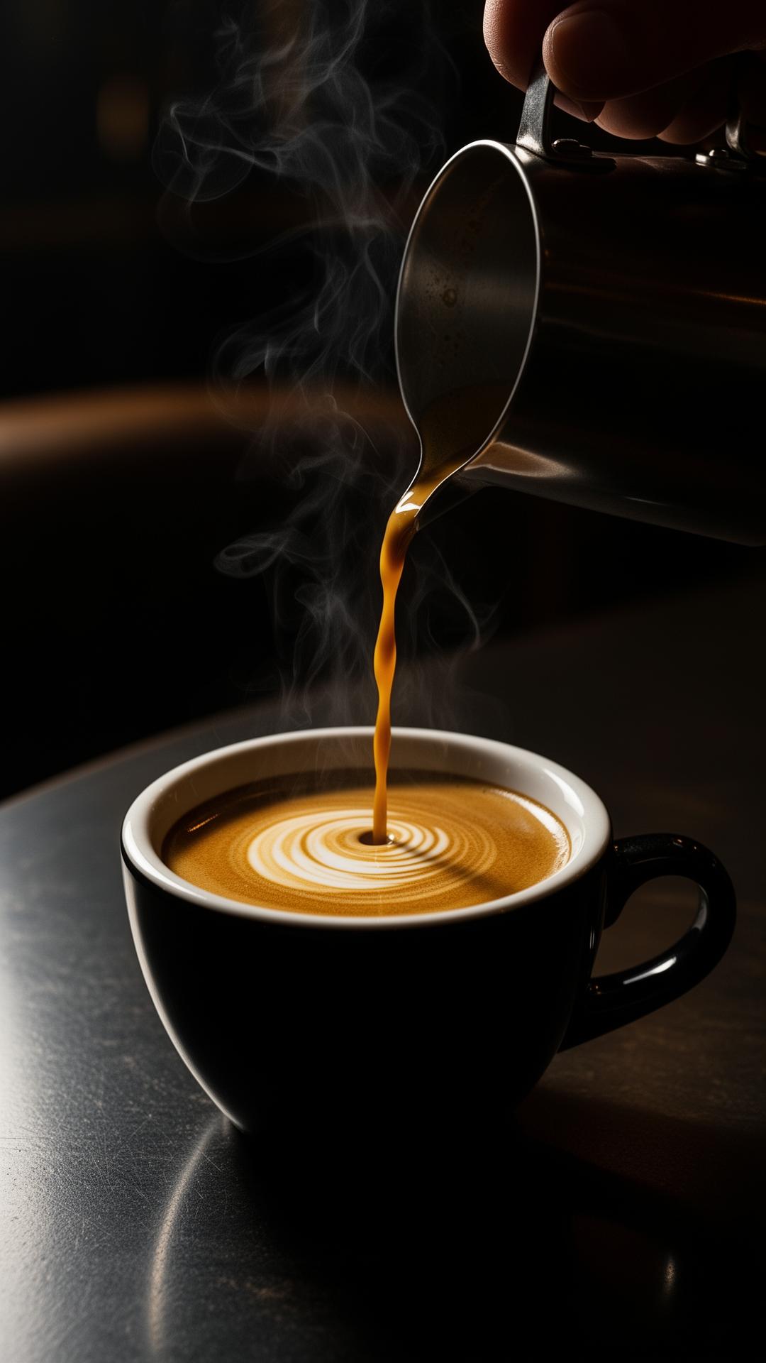 Café sendo servido